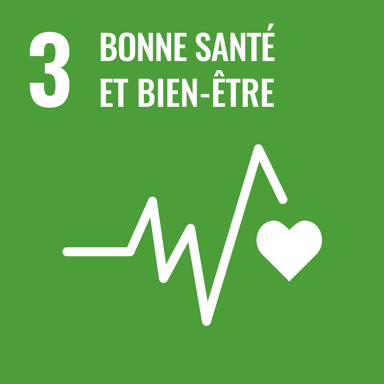 Icône officielle de l'objectif de développement durable 3 des Nations Unies