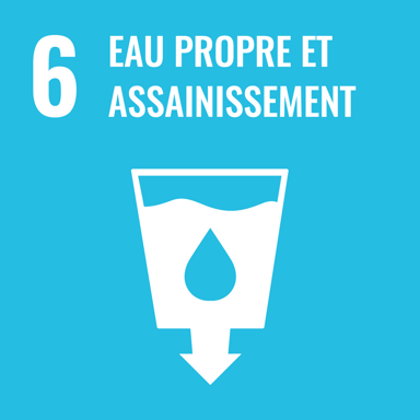 Icône officielle de l'objectif de développement durable 6 des Nations Unies